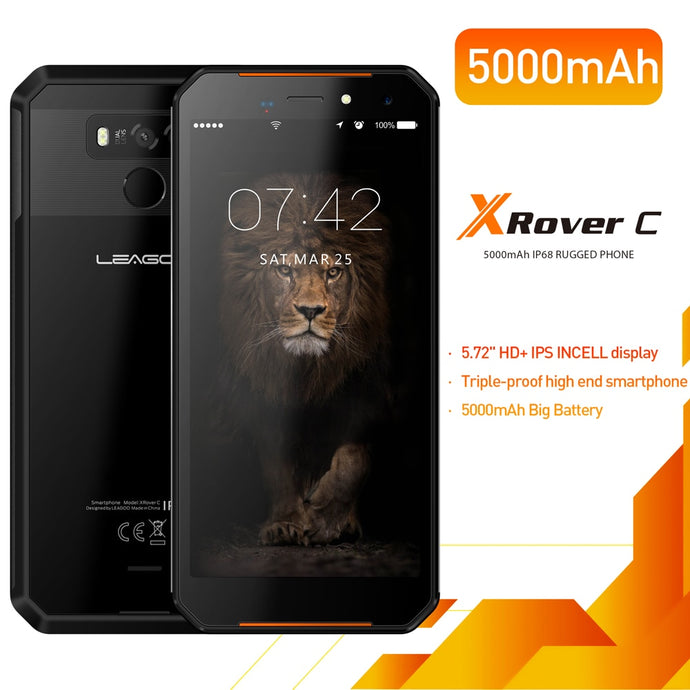 LEAGOO XRover C IP68 NFC OTG Fingerprint Face ID 4G 5.72