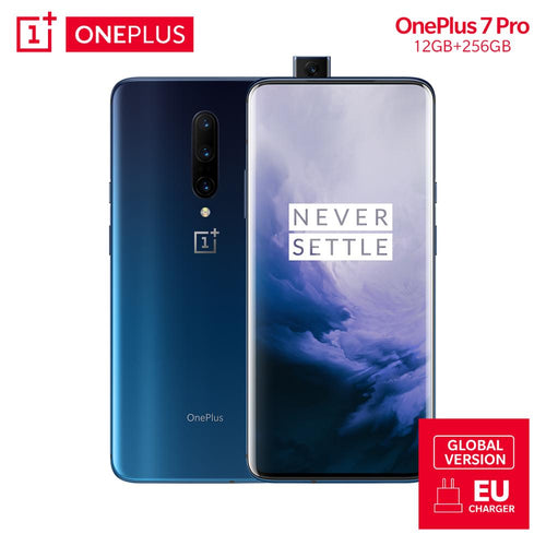 Global Version OnePlus 7 Pro 12GB 256GB Smartphone Snapdragon 855 4000 mAh 6.67 Inch AMOLED Fingerprint Mobile Phone 30 W 48 MP